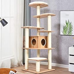 Tangkula Tall Cat Tree, 69-Inch Modern Cat Tower
