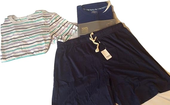John Lewis Mens Nightwear T Shirt X2 Pyjama Shorts S M Small Medium Amazon Co Uk Clothing