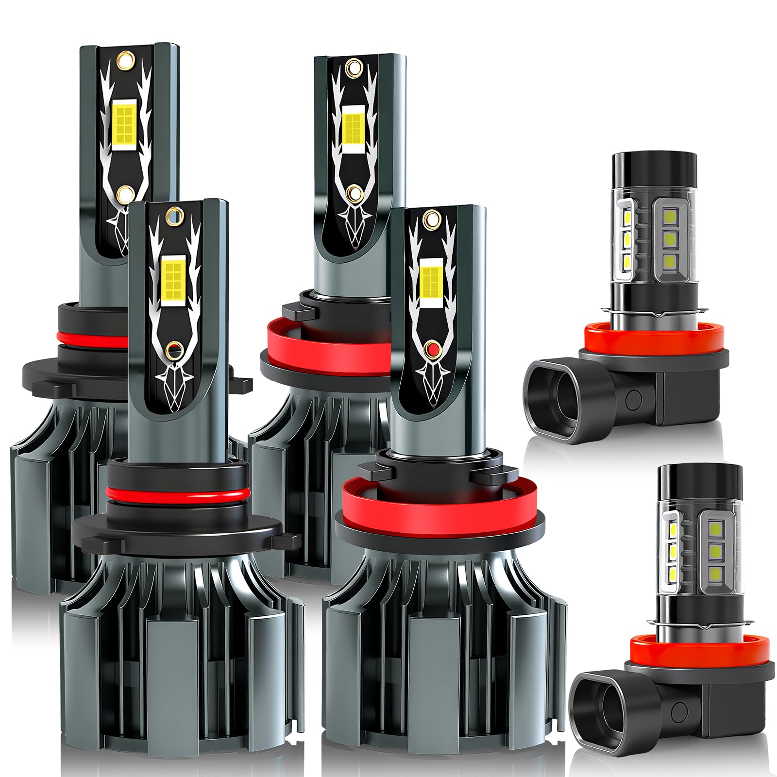 Photo 1 of JEAZONFA Fit For 2015 2016 2017 2018 2019 2020 2021 Honda CRV Light Bulbs,9005/HB3 Hi Beam + H11/H9/H8 Lo Beam + H11 Fog Lights 6500K White Light Combo Kit, Plug-N-Play, Powersports Bulbs, 6-Pack