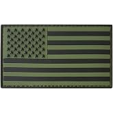 American Flag Patch PVC US Flag Patch [OD Green] Compatible with Velcro PVC Patches for Caps Tactical Patch for Airsoft Morale Patches for Hats Plate Carrier Patches for Backpacks