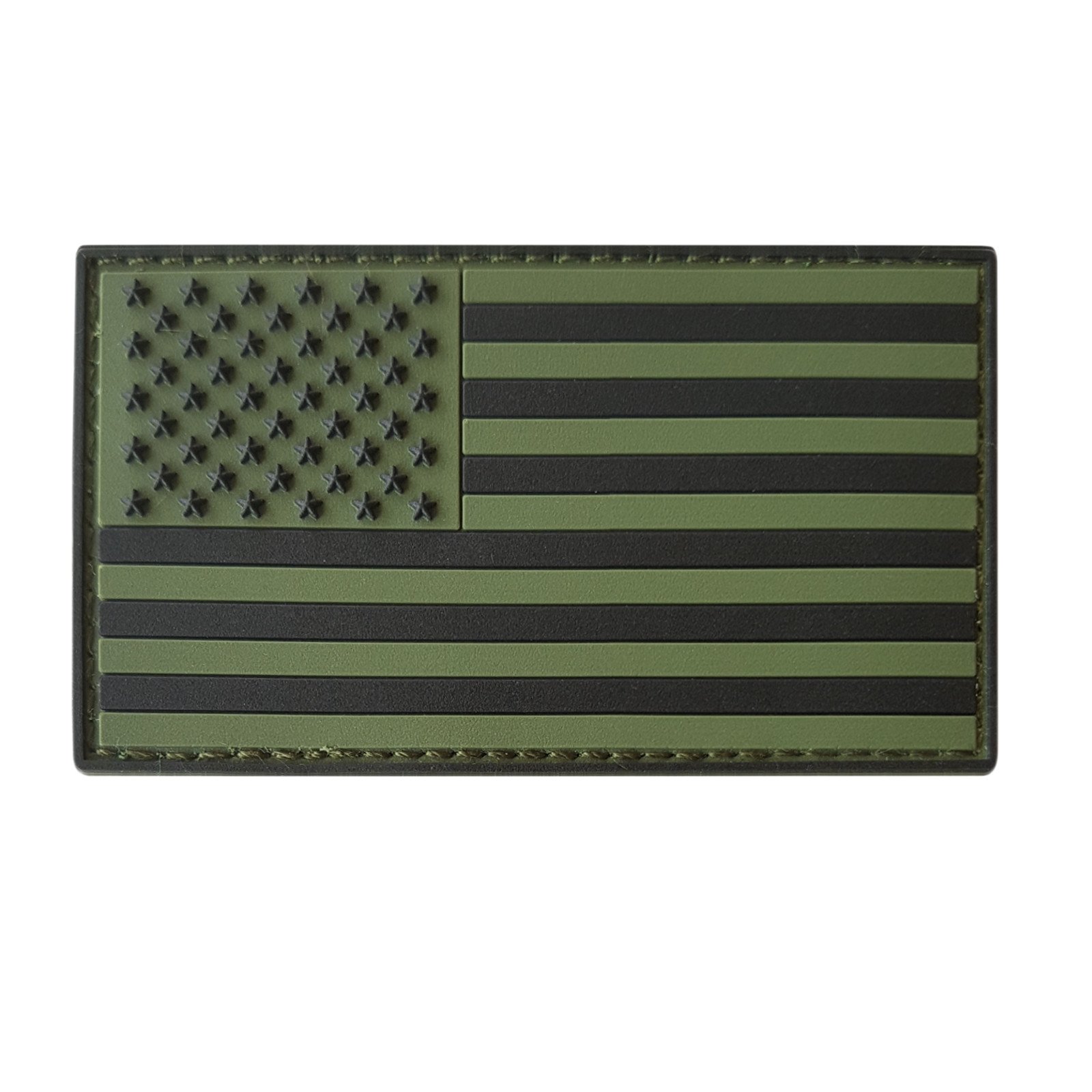 Olive Drab OD Multicam USA American Flag ISAF Morale PVC Rubber Hook Patch