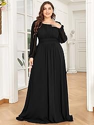 Ever-Pretty Women's Round Neck Long Lantern Sleeves