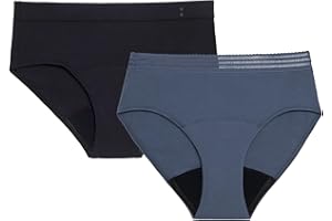 Thinx for All Period Underwear, Everyday Comfort Brief, Holds Up to 12 Regular Tampons*, FSA HSA Approved Period Panties, Leakproof, Reusable & Controls Odor with Lace, 2 Pack