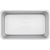 Viking Premium 9-Inch Nonstick Ceramic Bread Loaf Pan, Made without PFAS, Heavy Gauge Aluminized Steel Baking Pan for Bread and Cake, Reinforced Iron Frame, Even Heating, Oven Safe to 475F, Silver