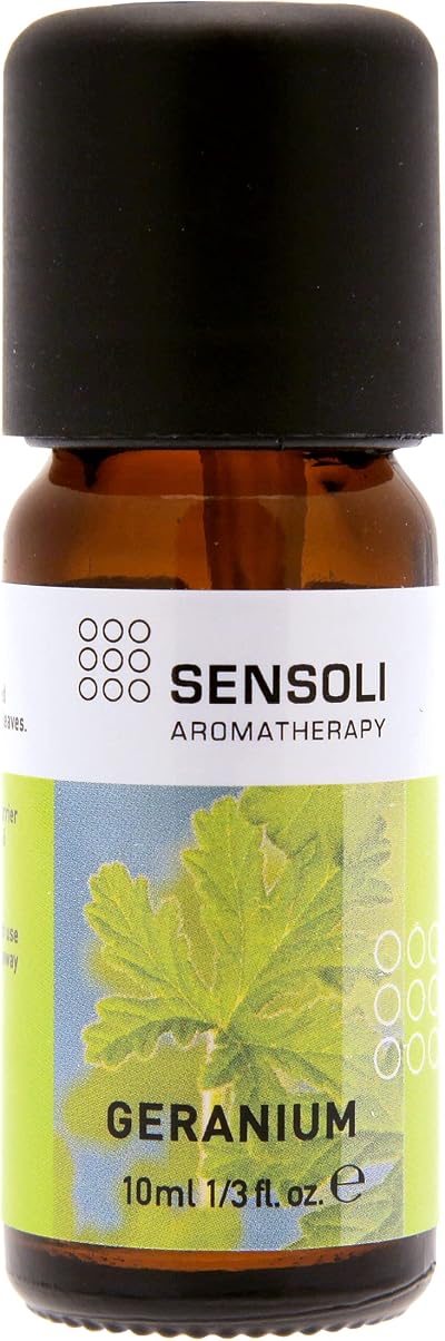 Sensoli Geranium Essential Oil 10ml 100% Pure Pelargonium Graveolens Amber