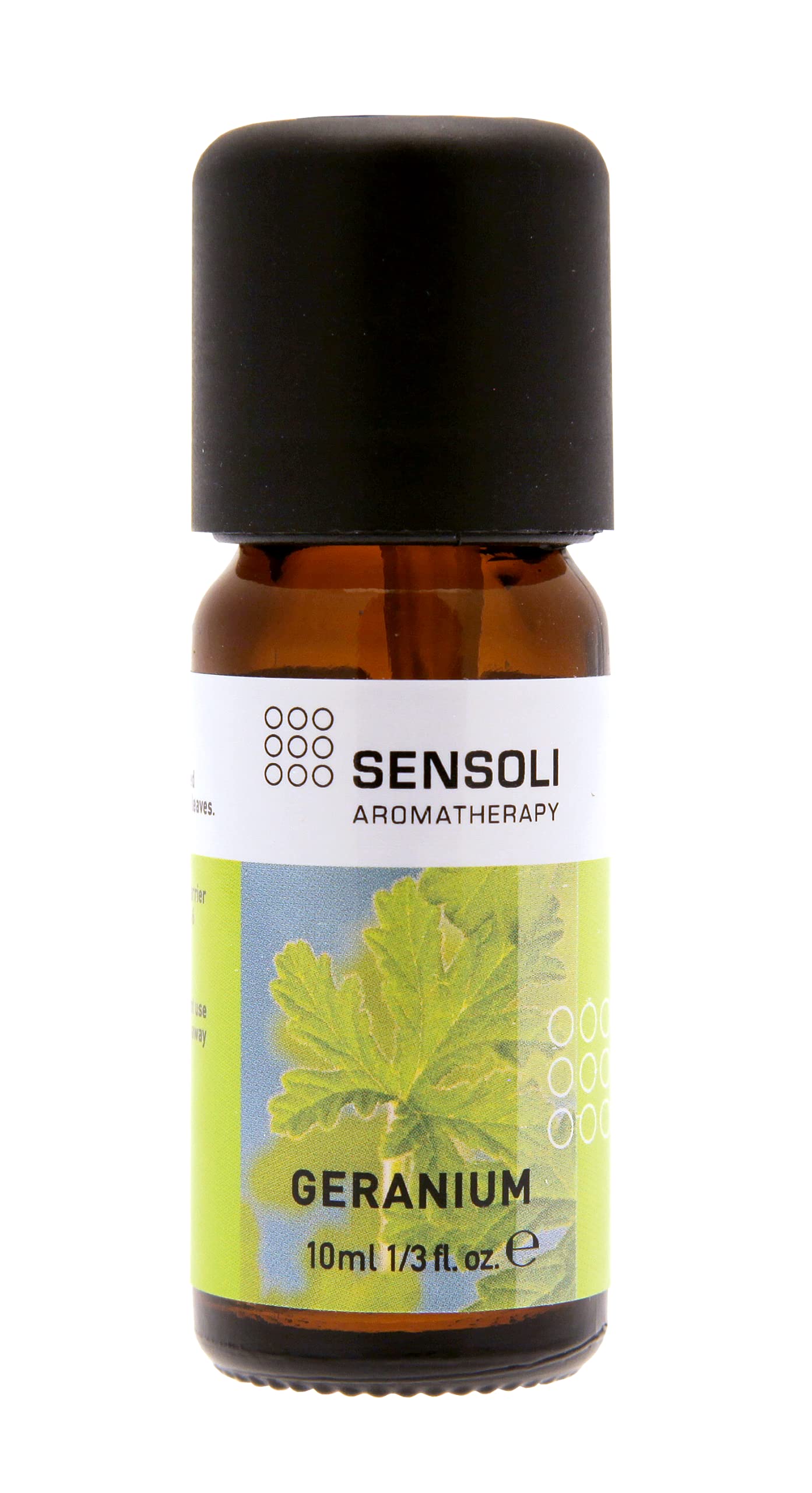 SENSOLI Geranium Essential Oil 10ml - 100% Pure Pelargonium Graveolens, Amber Glass Dropper Bottle – Aromatherapy Essential Oil for Diffusers, Massage & DIY Blends,
