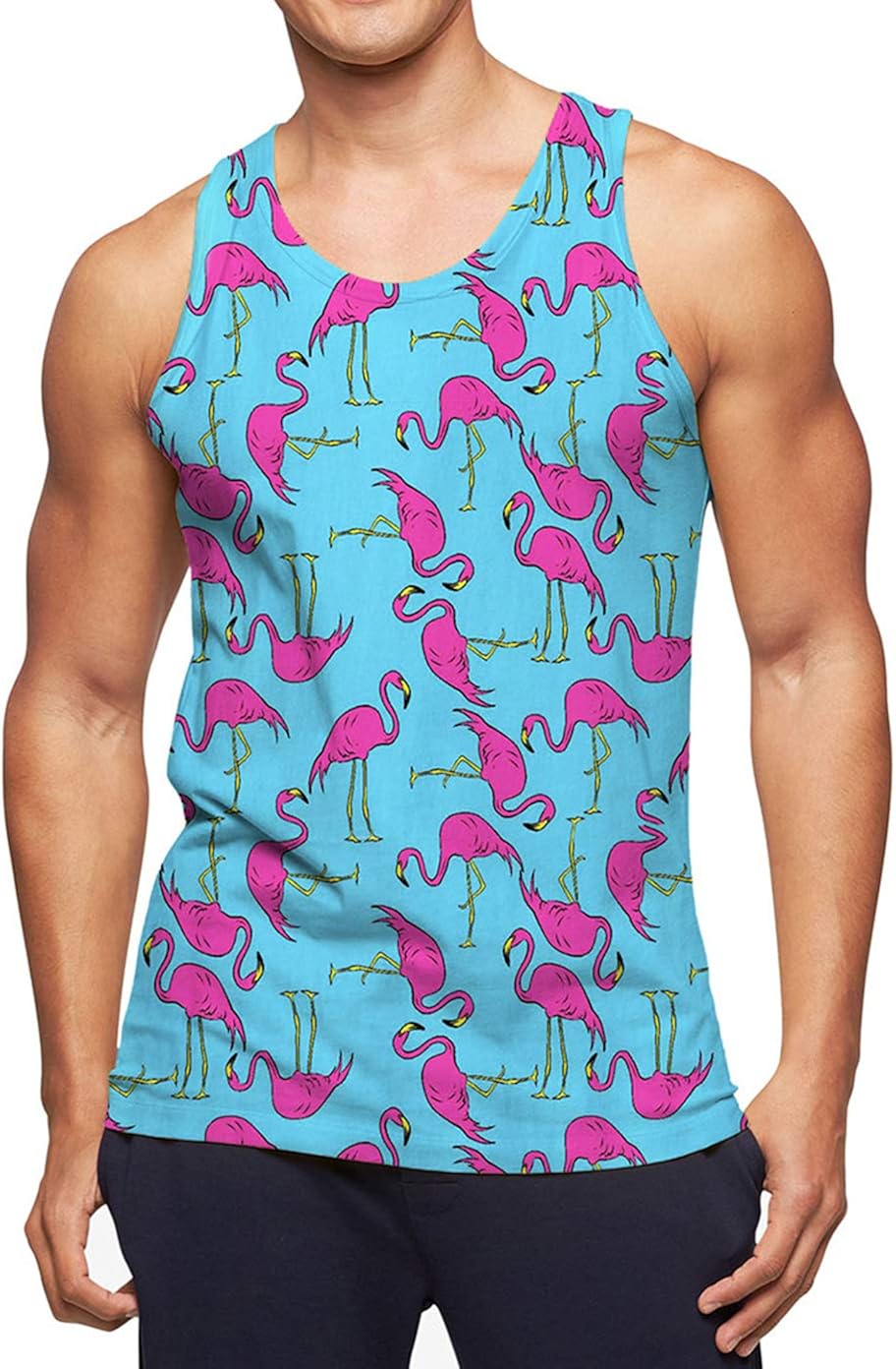 RAISEVERN Men's Tank Tops Summer Sleeveless Tee Cool Workout T-Shirts Fitness Vest Athletic Undershirts