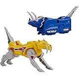 Power Rangers Mighty Morphin Triceratops Dinozord and Sabertooth Tiger Dinozord Toy 2-Pack Action Figures Part of Dino Megazo