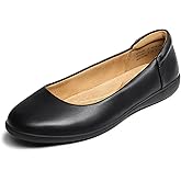 DREAM PAIRS Women’s Comfortable Ballet Dressy Work Flats, Round Toe Slip on Office Shoes