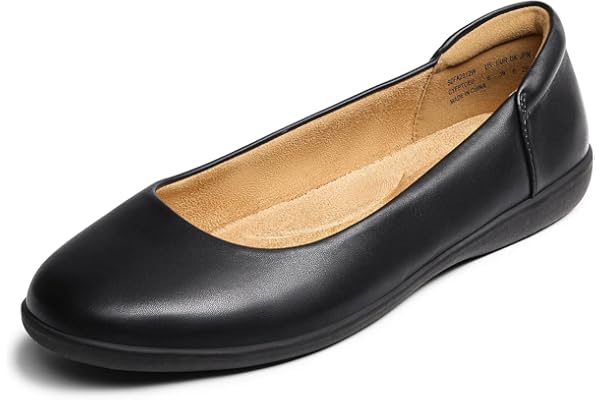 DREAM PAIRS Women's Ballet Flats with Arch Support Comfortable Slip-On Dress Shoes for Work Office