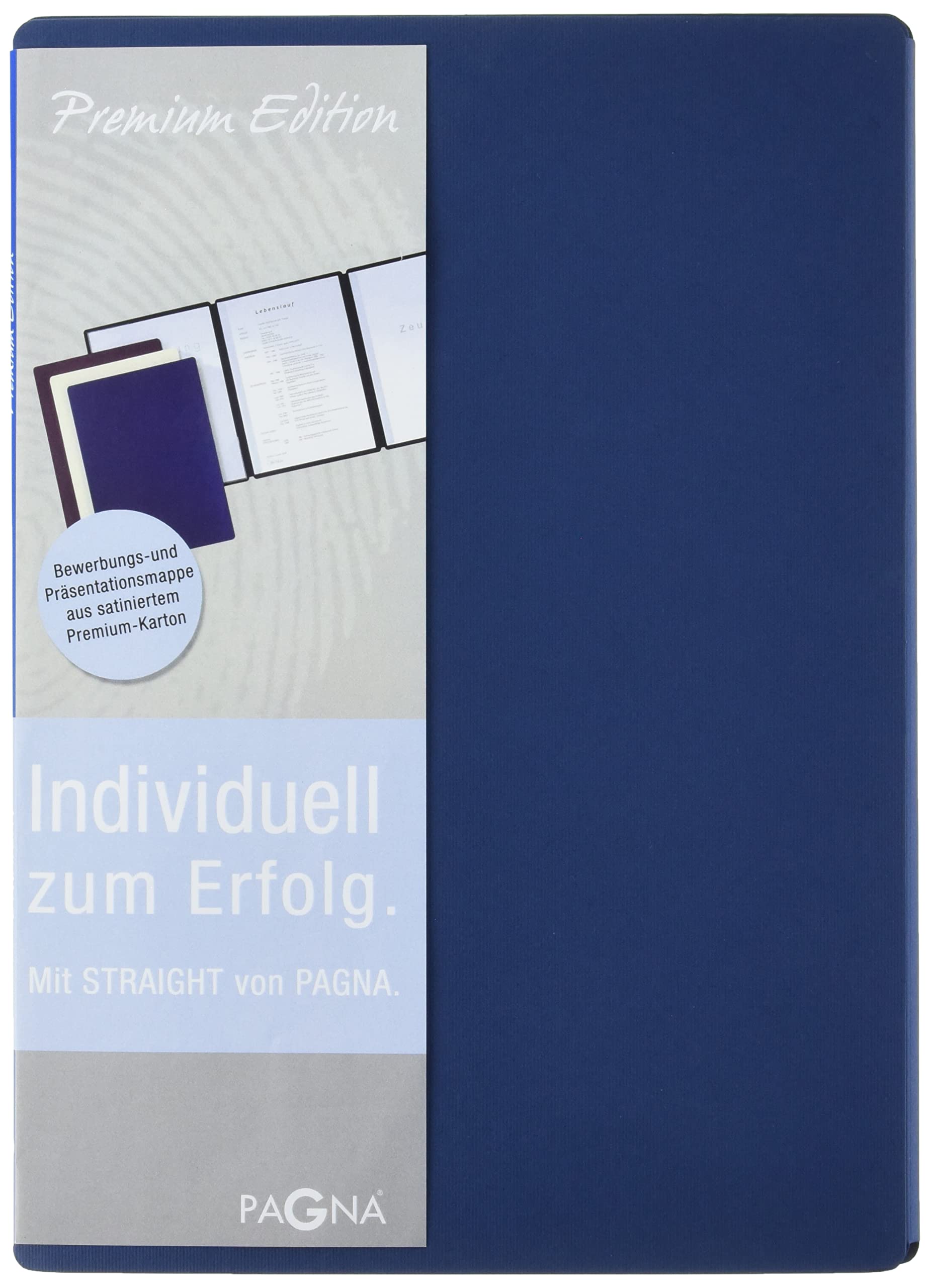 Pagna Application Folder Premium Edition Straight 3 Parts Made of High-Quality Premium Cardboard