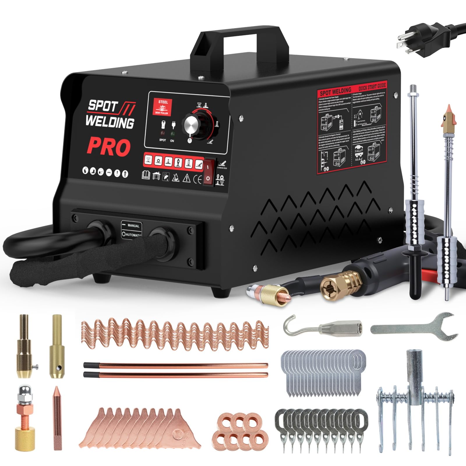 Photo 1 of MOTOCOCHE AM PRO Spot Welder Dent Puller Kit, 110V 3500W 4200A Auto Body Welding Machine with Manual/Automatic & 5 Welding Modes, Stud Welder for Car, Truck Dent Repair