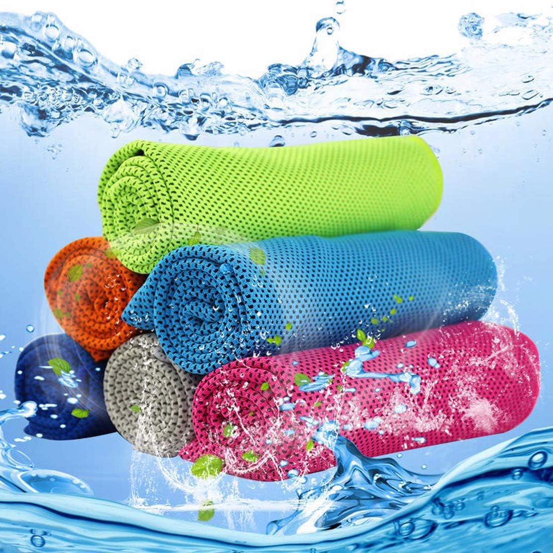 U-pick 2pack Cooling Towel for Sports,Workout,Fitness,Gym,Yoga,Pilates,Travel,Camping & More,Chilly Towel for Instant Cooling Relief 100% Microfiber and Soft Breathable 40x12: Home & Kitchen
