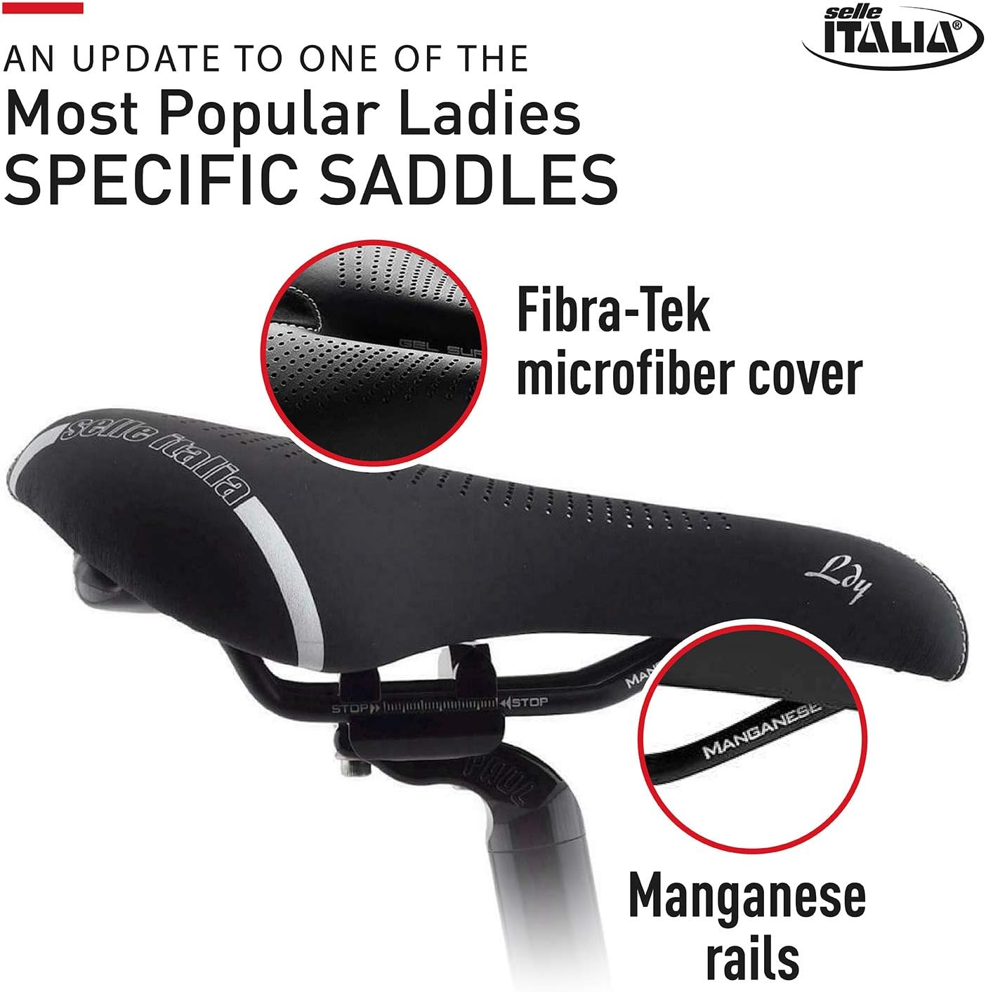 SELLEITA LADY Saddle 160x262mm (L2) Gel Superflow Black, Standard - Image 4