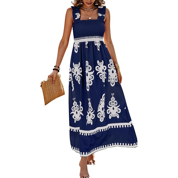 indian bridal shower dresses Mixed Print Boho Peasant Dress S/M  OMNIA