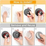 Bafiwu 2PCS Stainless Steel Suction Hooks Shower Bathroom Adhesive Hooks view 7