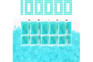 UXSIO Gel Balls Blaster Ammo Splat Refill(7-8 mm,10 Packs,10000 Pieces Per Pack), Gel 7.5mm Blasters Bullets, Blue, for Ages 14+