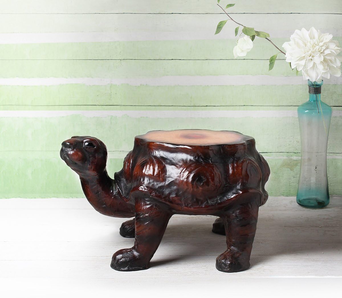 Amazon Com Storeindya Leather Turtle Decorative Ottoman Footstool