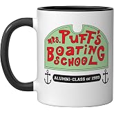 Spongebob Squarepants Mrs Puffs Boat School Ceramic Mug, Black/White, 11oz