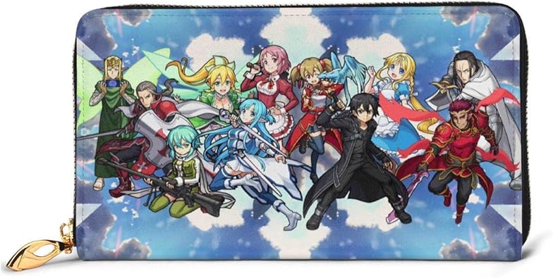 Amazon 人気ランキング ソードアート オンライン 男女通用金属ジップレザー財布 長財布プレミアムレザーと おしゃれ 大容量多機能 男女共用高級おしゃれな 無地 シンプル快適で丈夫な防水レザー Dgsjhsdjfhdjhfh 財布