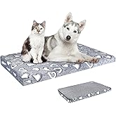 VANKEAN Dog Bed Reversible (Cool&Warm),Stylish 48" Pet Bed Mattress, Water Proof Linings, Removable Machine Washable Cover, F