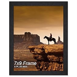 A PLUS MAX 7x9 Picture Frame, Black Engineered Wood