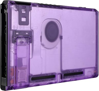 Amazon Com Extremerate Clear Atomic Purple Console Back Plate Diy Replacement Housing Shell Case For Nintendo Switch Console With Kickstand Joycon Shell Not Included Computers Accessories