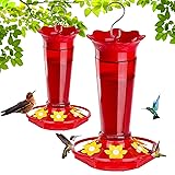 Gbekery 10 OZ Glass Hummingbird Feeders for