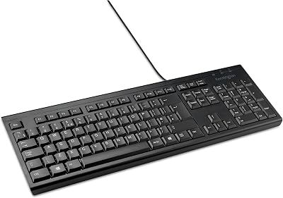 Kensington ValuKeyboard USB Keyboard UK Layout Black