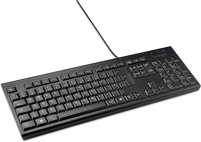 Kensington ValuKeyboard USB Keyboard UK Layout Black