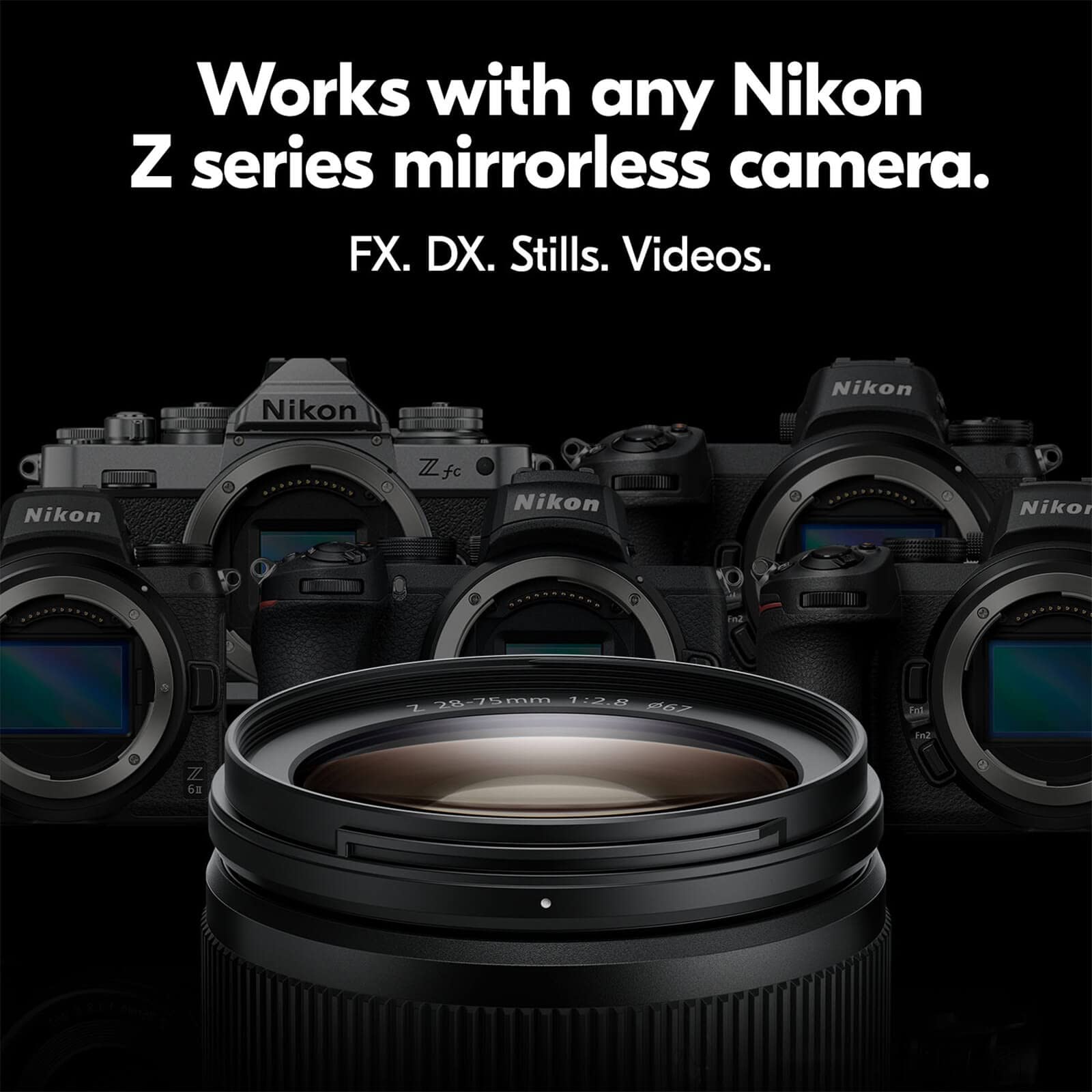 Nikon NIKKOR Z 28-75mm f/2.8 | Large aperture mid-range zoom lens for Z series mirrorless cameras | Nikon USA Model