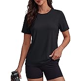 MAGCOMSEN Women's Short Sleeve Shirt UPF 80+ Sun Protection T-Shirts Quick Dry Workout Gym Running Tops