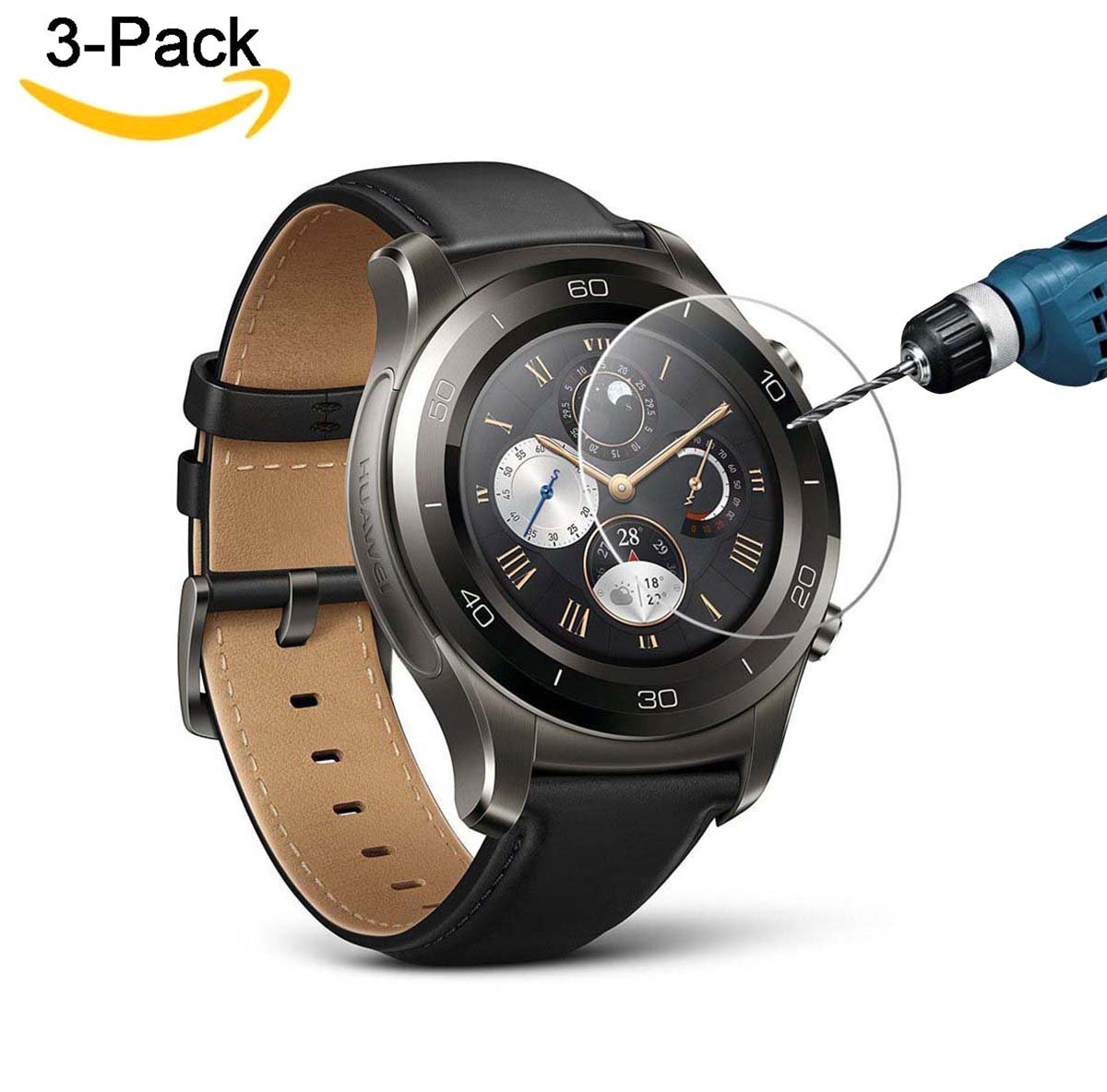 Huawei Watch protector de pantalla paquetes CAVN de vidrio templado protector de