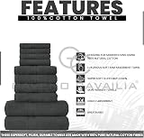 GC GAVENO CAVAILIA Towels 10 Piece Egyptian Cotton Bale Set Charcoal view 2