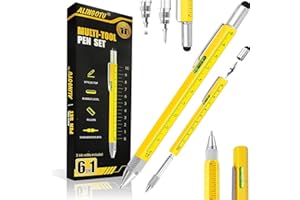 ALINGOTU Multitool Pen,Gifts for Men/Dad, Valentines Day Gifts for Him/Father (Yellow-C)