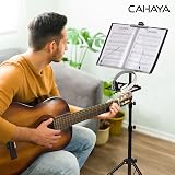 CAHAYA Sheet Music Stand Dual Use with Clamp-on Tray and Desktop Book Stand view 7