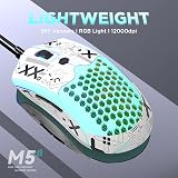 KUIYN 383 PRO M5 Ultralight Wired Gaming Mouse 65g PAW3325 12000 DPI 26 RGB view 2