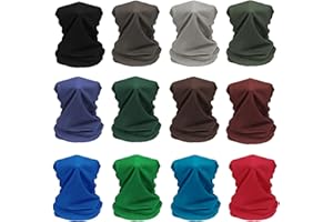 LUCULACH 12pcs Cooling Neck Gaiter for Men Women Summer Gaiters Sun Protection Face Covering Balaclava Bandana