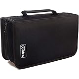 128 Capacity CD/DVD Case Holder, Storage, Binder, CD Wallet/Booklet,by CCidea (Black)