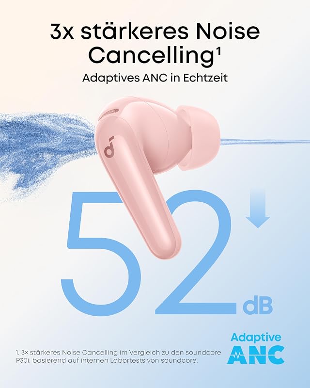 by Anker P31i kabellose Bluetooth-Kopfhörer, Hi-Res Sound, Rosa