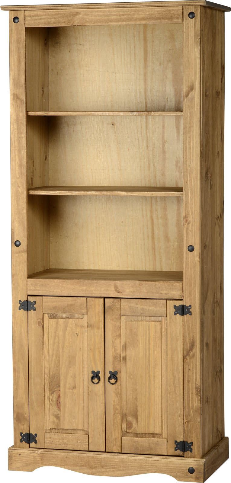 Corona Bedroom Range - Mexican Pine Bedroom Furniture - Full Bedroom Range (Corona 2 Door Bookcase)