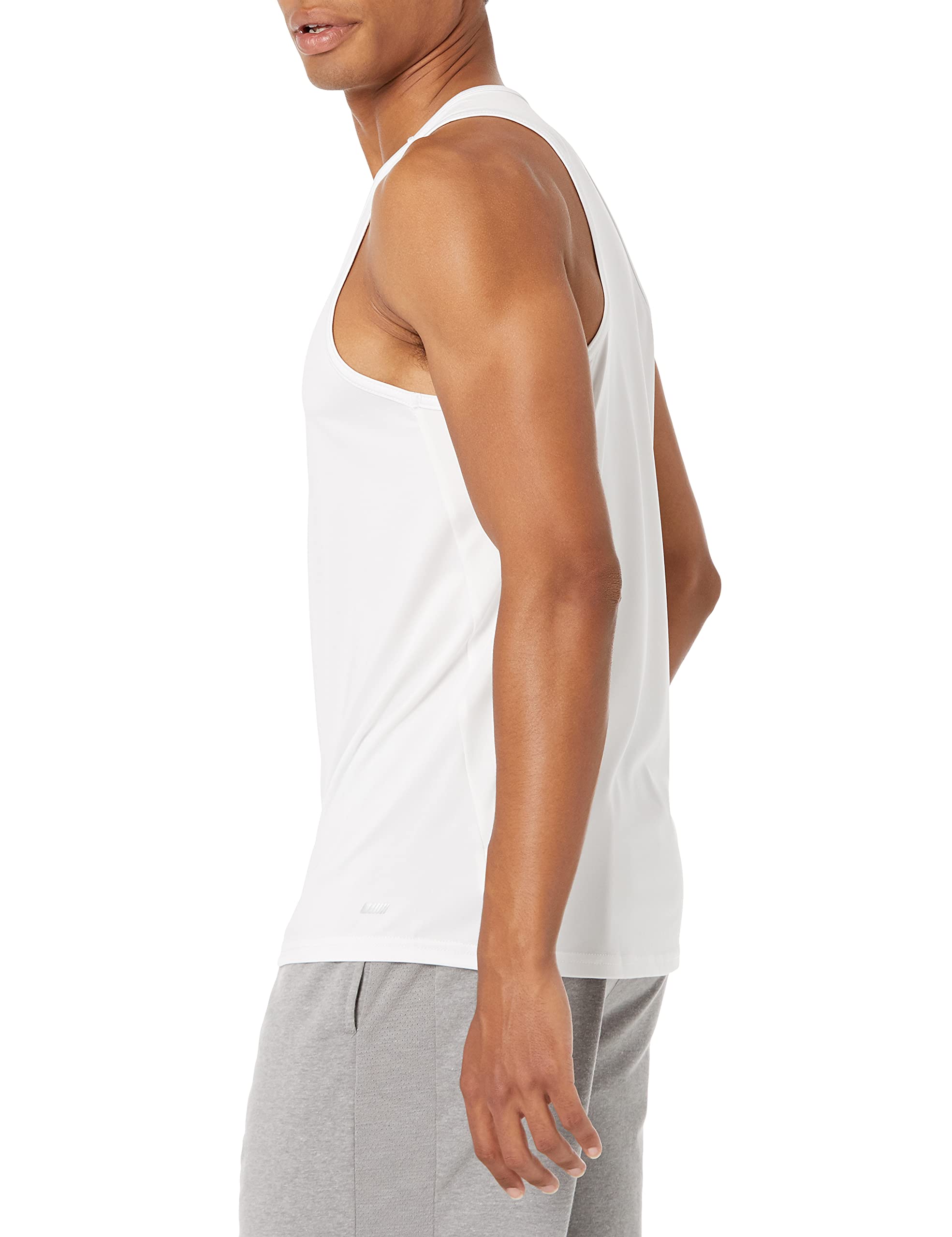 Amazon Essentials Herren Leichtes, Schnelltrocknendes Gym-Tanktop Aus Funktionsstretch, Grellweiß, M 2