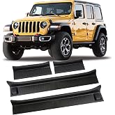 4PCS for Jeep Gladiator Door Sill Guards Kit for 2018-2026 Jeep Wrangler Accessories Door Entry Guard Protector for 2020-2025 Jeep Gladiator JT Accessories Car Door Sill Protector for Jeep Wrangler JL