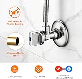 Ibergrif Angled Isolation Valves 1/2 Inch BSP Chrome Brass 2 Pack view 7
