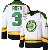 Men's Ross The Boss #3 Rhea Hockey Jersey St John's Shamrocks Ice Hockey Shirts with EMHL Patch