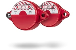 TRADESAFE Gate Valve Lockout - 2 Pack Valve Lockout Device for 1 inch to 2-1/2 inch Diameter Valve Handles, OSHA Compliant Lockout Tagout Valve for Professional and Industrial Use