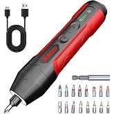 B BOSI TOOLS 4.2V Cordless Electric Screwdriver Set, USB Rechargeable Power Screwdriver with 16 Bits &amp; Extension Rod, 4 Torque Settings, LED Light, Magnetic Bit Holder for Home DIY Repair