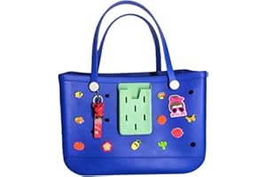 CHENMEIYOUPIN Beach Tote Bag Large Rubber Rubber Tote Bags With Handles Consist OF Accessories Charm Phone Holder Key Chain