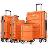 SHOWKOO Luggage Sets Expandable PC+ABS Durable