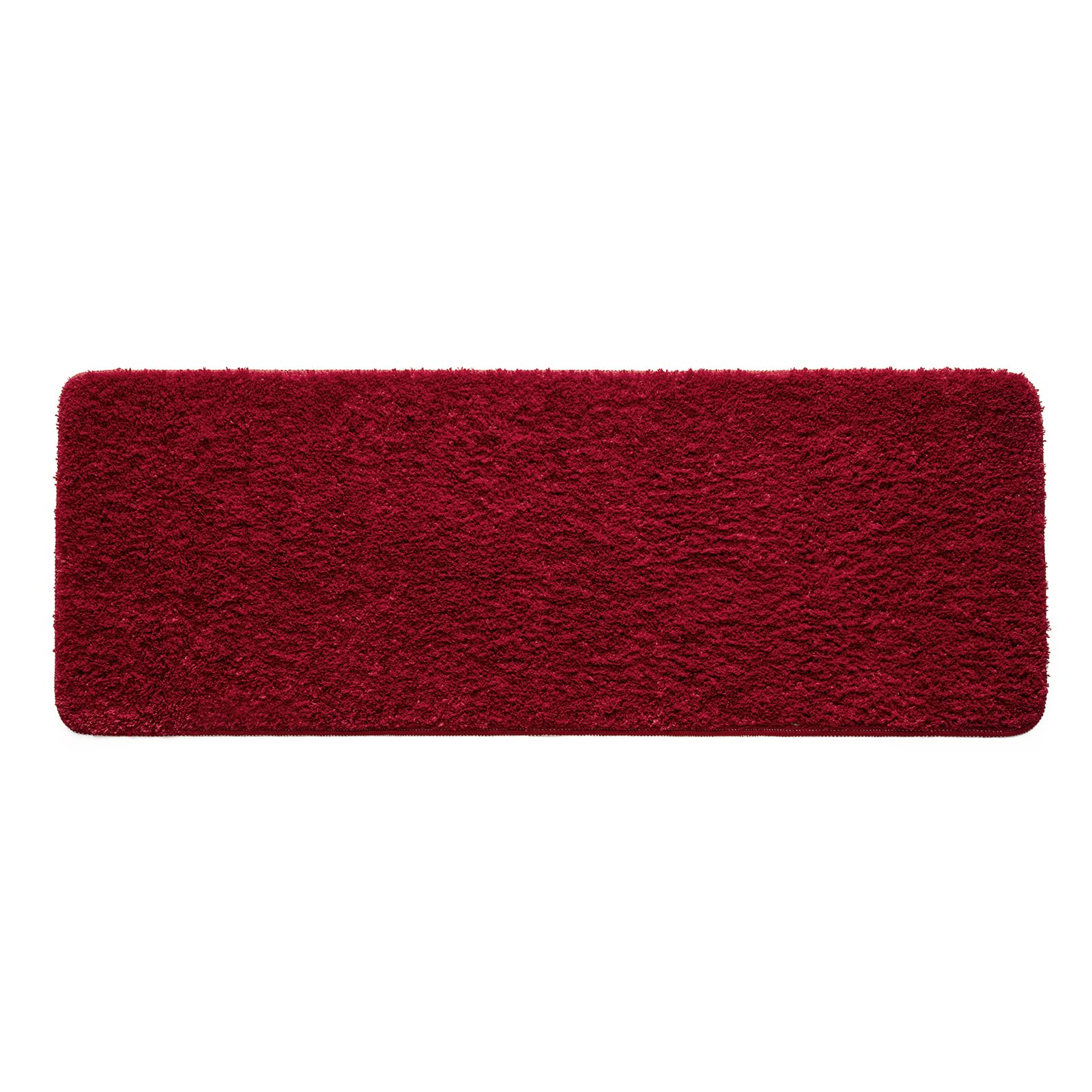 MIULEE 1 x Rectangular Bath Mat for Shower Non-Slip Soft Comfortable Tabis Absorbent Soft Microfibre Toilet Bath Mat 45 x 120 cm Red